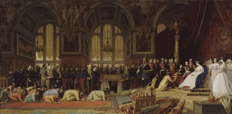 Empfang der siamesischen Botschafter durch Kaiser Napoleon III. im Schloss Fontainebleau, 27. Juni 1861 - Jean-Léon Gérôme