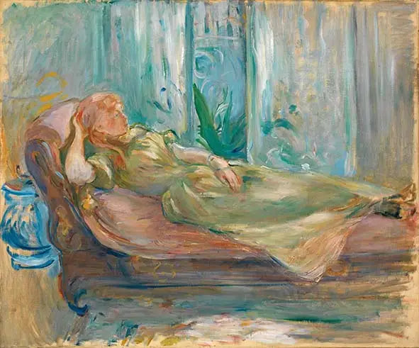 Mädchen auf dem Sofa - Berthe Morisot