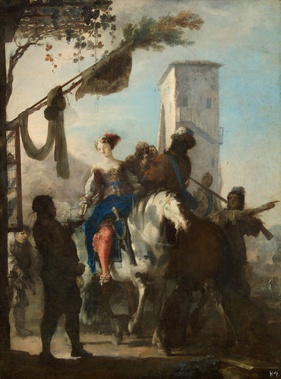 Arrêtez-vous devant l'auberge - Johann Heinrich Schönfeld