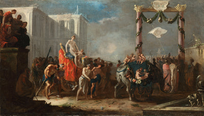 Procession festive avec le char de Vénus - Johann Heinrich Schönfeld