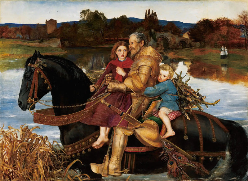 Ein Traum aus der Vergangenheit: Sir Isumbras am Fluss - John Everett Millais