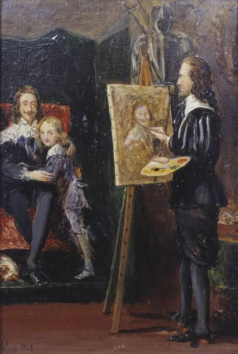 Charles Ier und sein Sohn im Atelier von Van Dyck