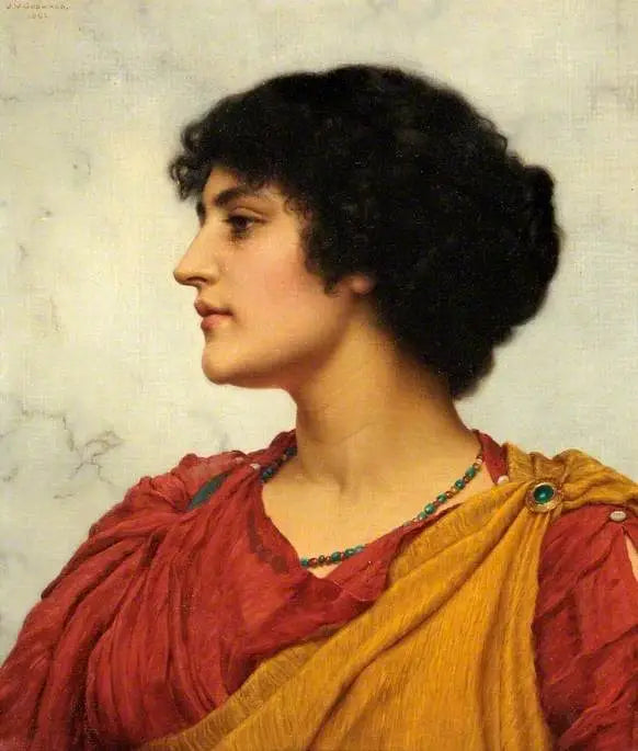 Das Gesicht eines italienischen Mädchens - John William Godward