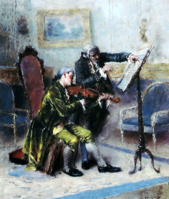Une mesure difficile — leçon de violon - José Malhoa