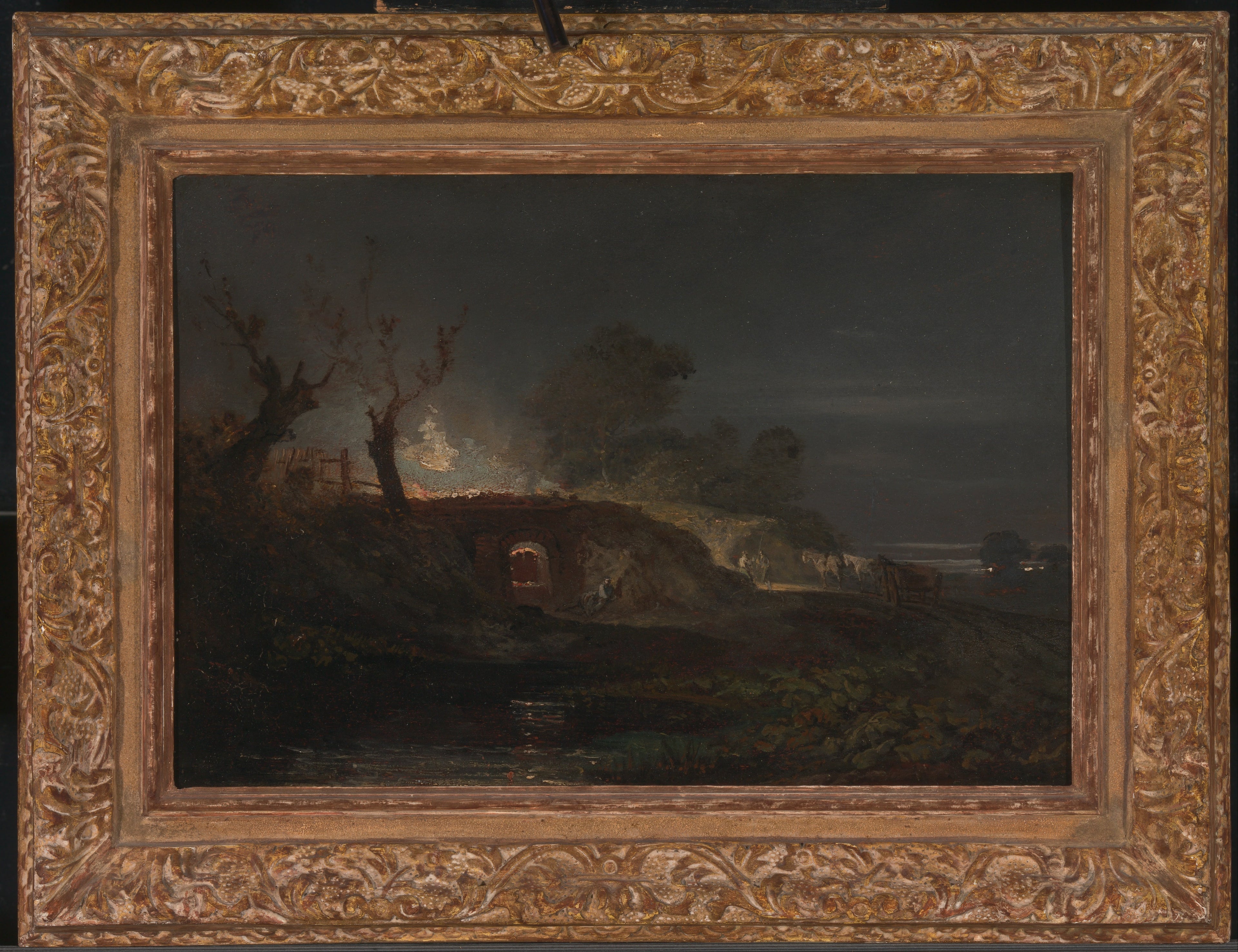 Reproduction du tableau « A Limekiln, Possibly at Briton Ferry in South Wales - J. M. W. Turner » par Alpha Reproduction en peinture à l’huile
