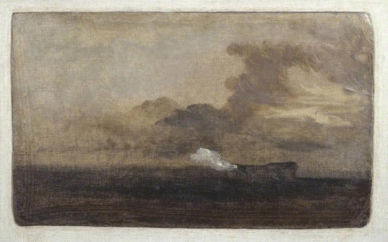 Seestück mit brennendem Hulk - J. M. W. Turner
