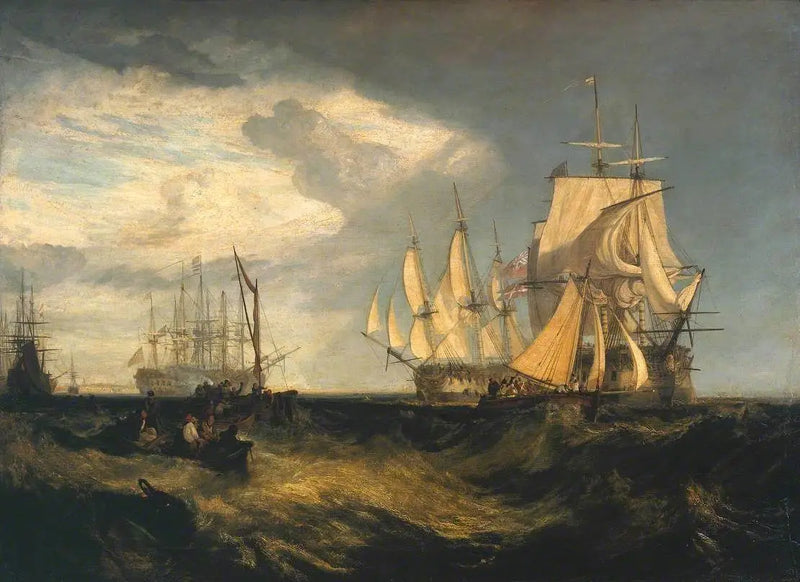 Spithead: Zwei erbeutete dänische Schiffe betreten den Hafen von Portsmouth - J. M. W. Turner