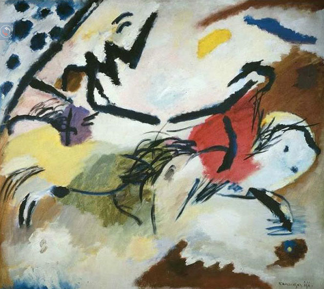 Reproduction du tableau « Improvisation 20 - Vassily Kandinsky » par Alpha Reproduction en peinture à l’huile