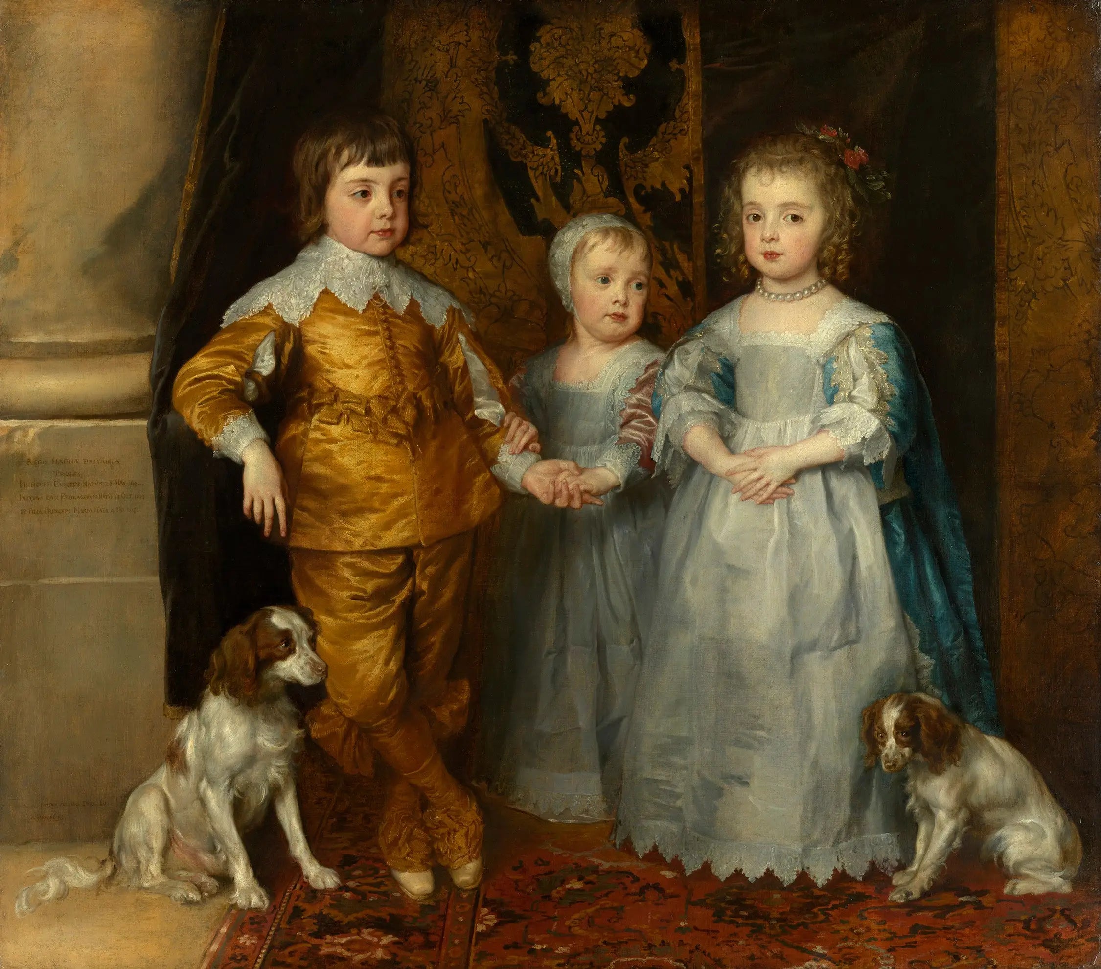 Portraits des trois enfants de Charles Ier: Charles Jacob et Marie - Antoine van Dyck - Alpha Reproduction
