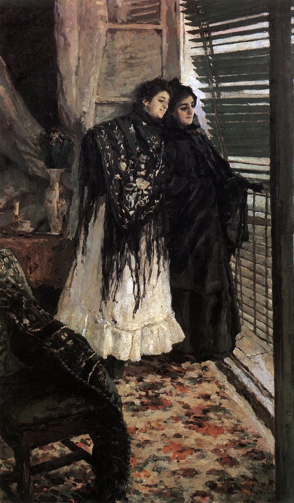 Auf dem Balkon, die spanischen Frauen, Leonora und Ampara - Konstantin Korovin