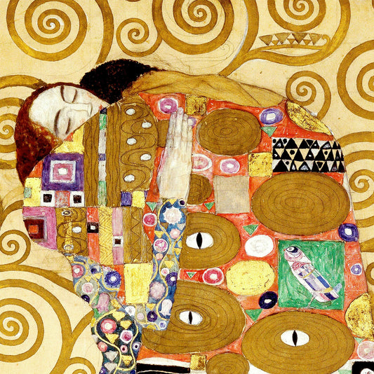 🤝 Die Umarmung (Detail des Lebensbaums) – Gustav Klimt (um 1905-1909)