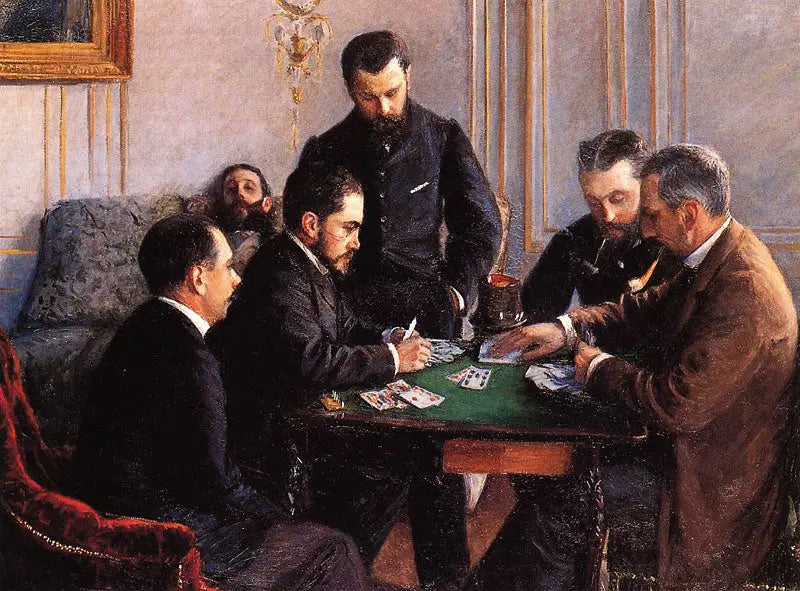 Das Bésigue-Spiel - Gustave Caillebotte
