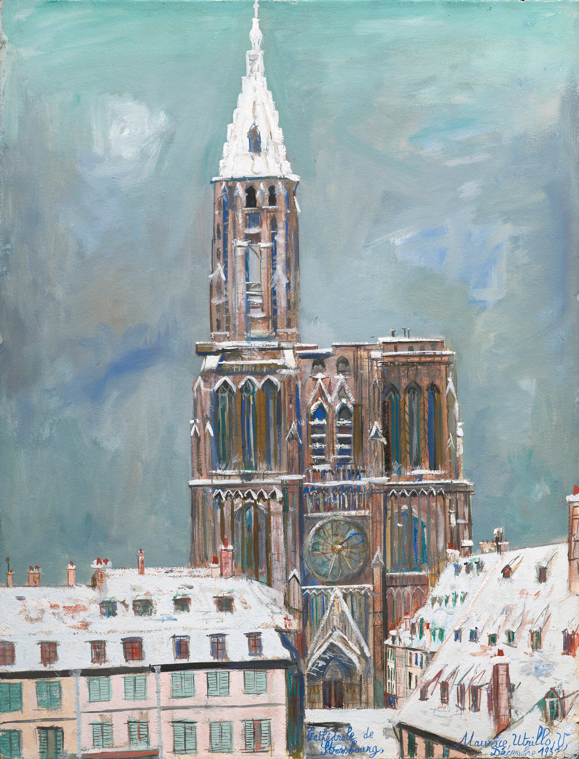 La Cathédrale de Strasbourg sous la neige - Maurice Utrillo