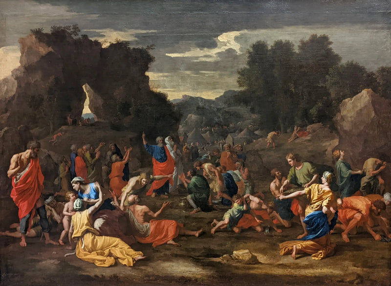 Die Israeliten, die Manna in der Wüste sammeln - Nicolas Poussin