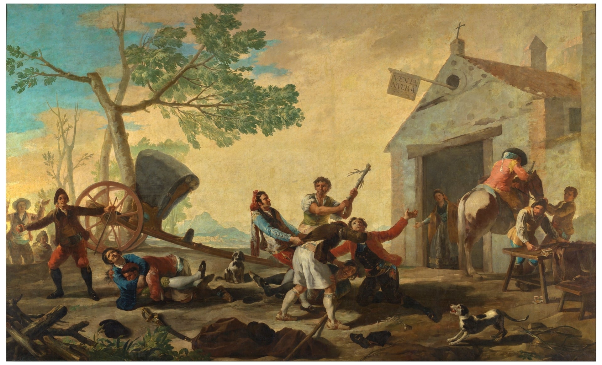 Reproduction du tableau « La Dispute à la Nouvelle Vente - Francisco de Goya » par Alpha Reproduction en peinture à l’huile