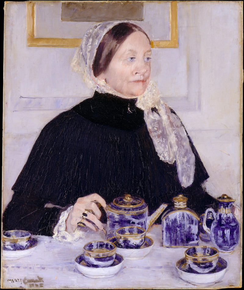 Dame an ihrem Teetisch - Mary Cassatt