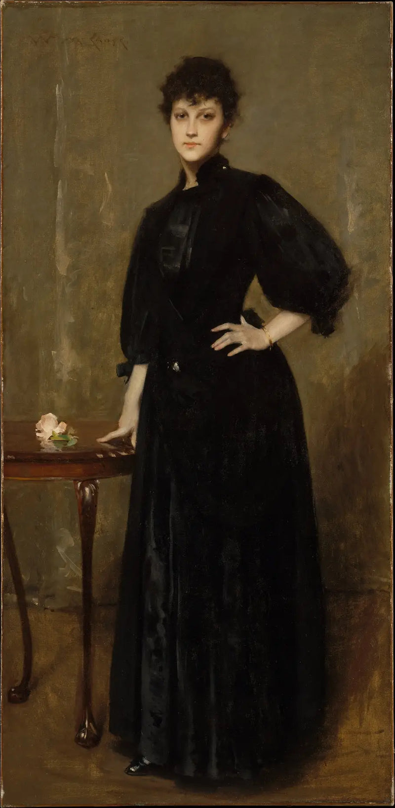 Dame in Schwarz - William Merritt Chase