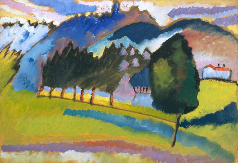 Landschaft mit sanften Hügeln - Vassily Kandinsky