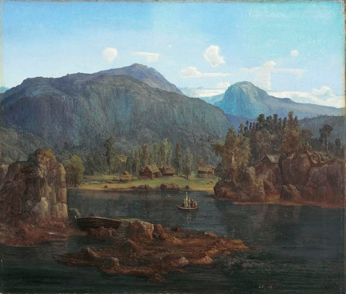 Vue de Tysvær, Lars Hertervig, 1865, peinture à l’huile