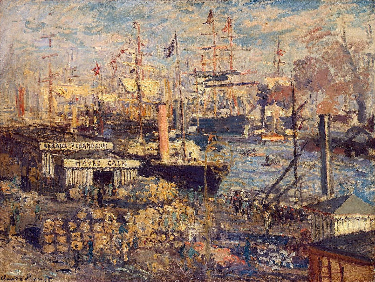 🚢 Der Große Kai in Le Havre – Claude Monet (1874)
