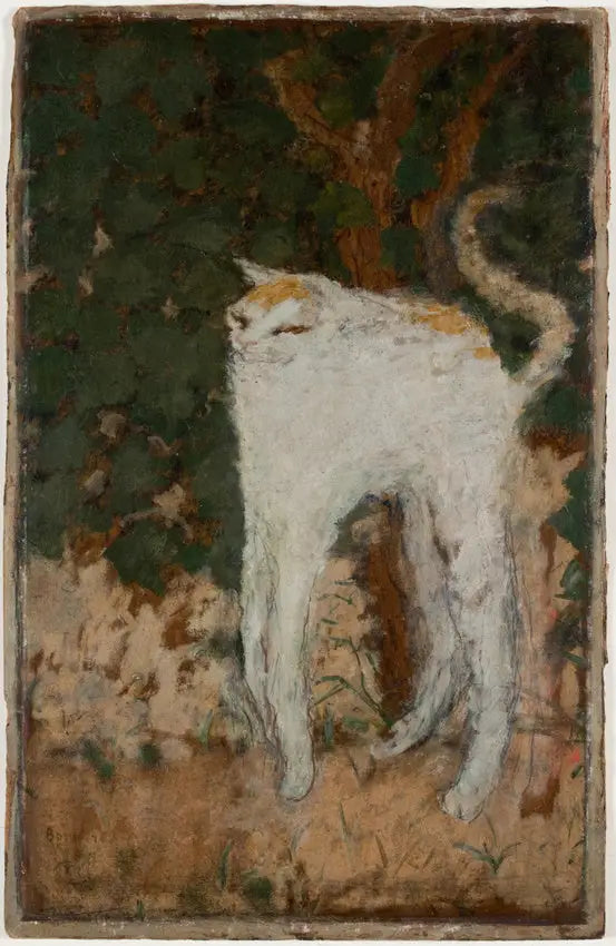 Reproduction du tableau « Le Chat blanc - Pierre Bonnard » par Alpha Reproduction en peinture à l’huile