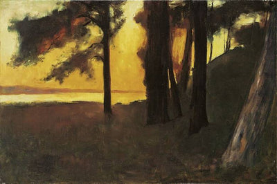 Coucher de soleil sur le lac Grunewald - Lesser Ury