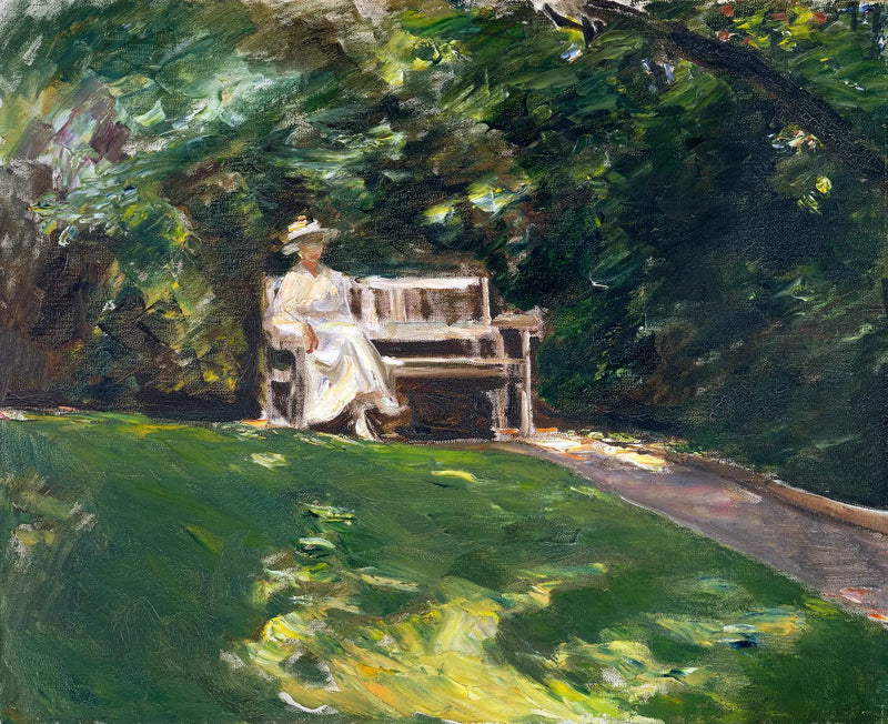 Die Gartenbank - Max Liebermann