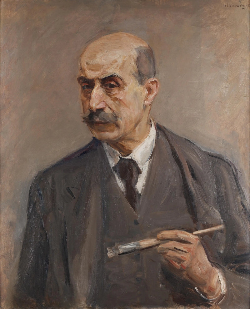 Selbstporträt mit Pinsel - Max Liebermann