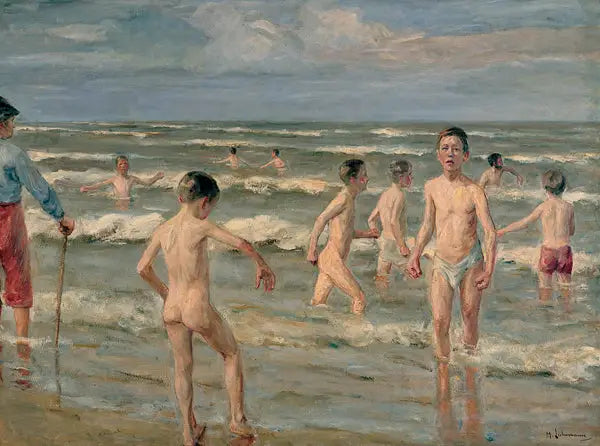 Jungen beim Baden - Max Liebermann