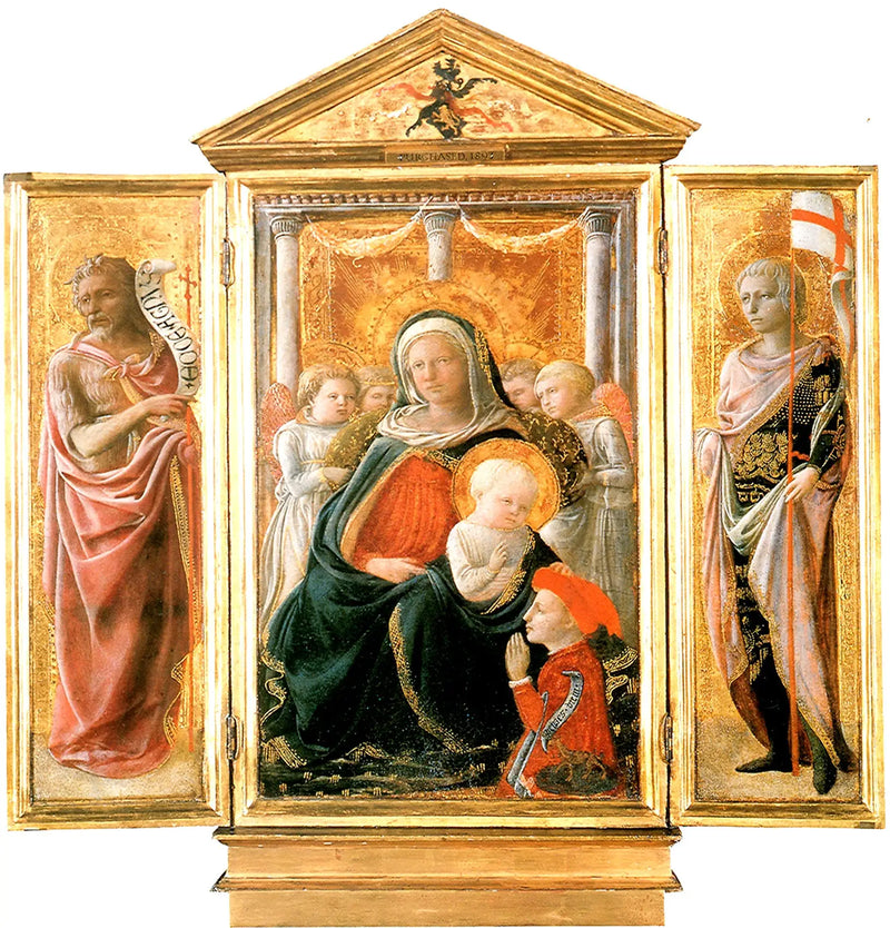 Triptychon der Madonna der Demut mit Heiligen - Fra Filippo Lippi