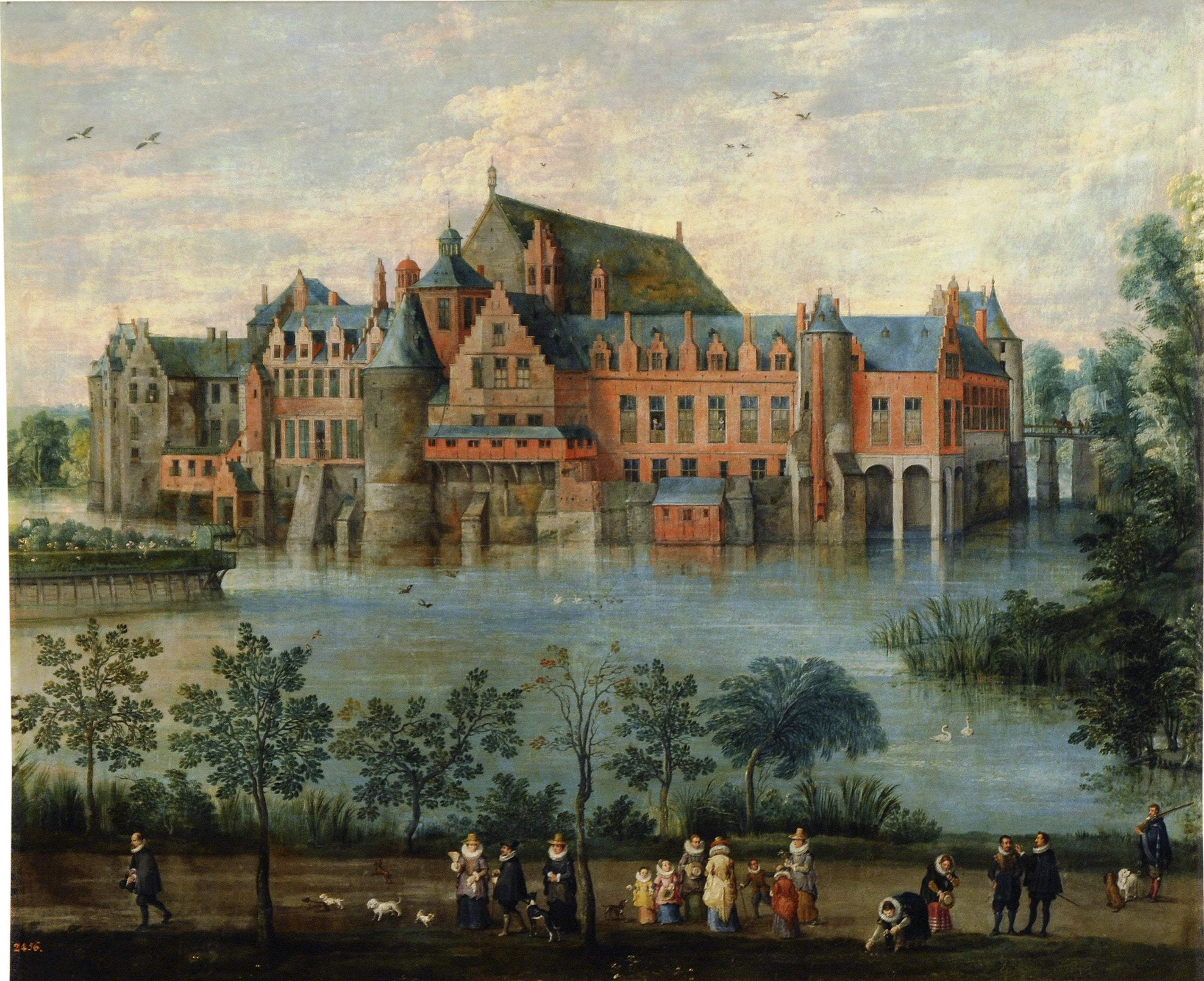 Le château de Tervuren avec les archiducs Albert et Isabelle - Jan Brueghel l'Ancien