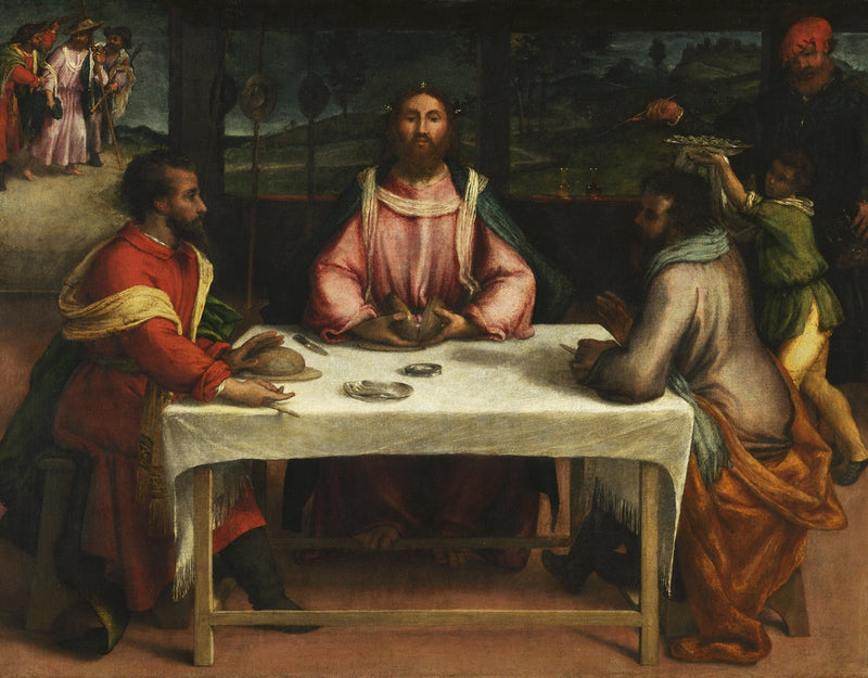 Das letzte Abendmahl von Emmaus - Lorenzo Lotto
