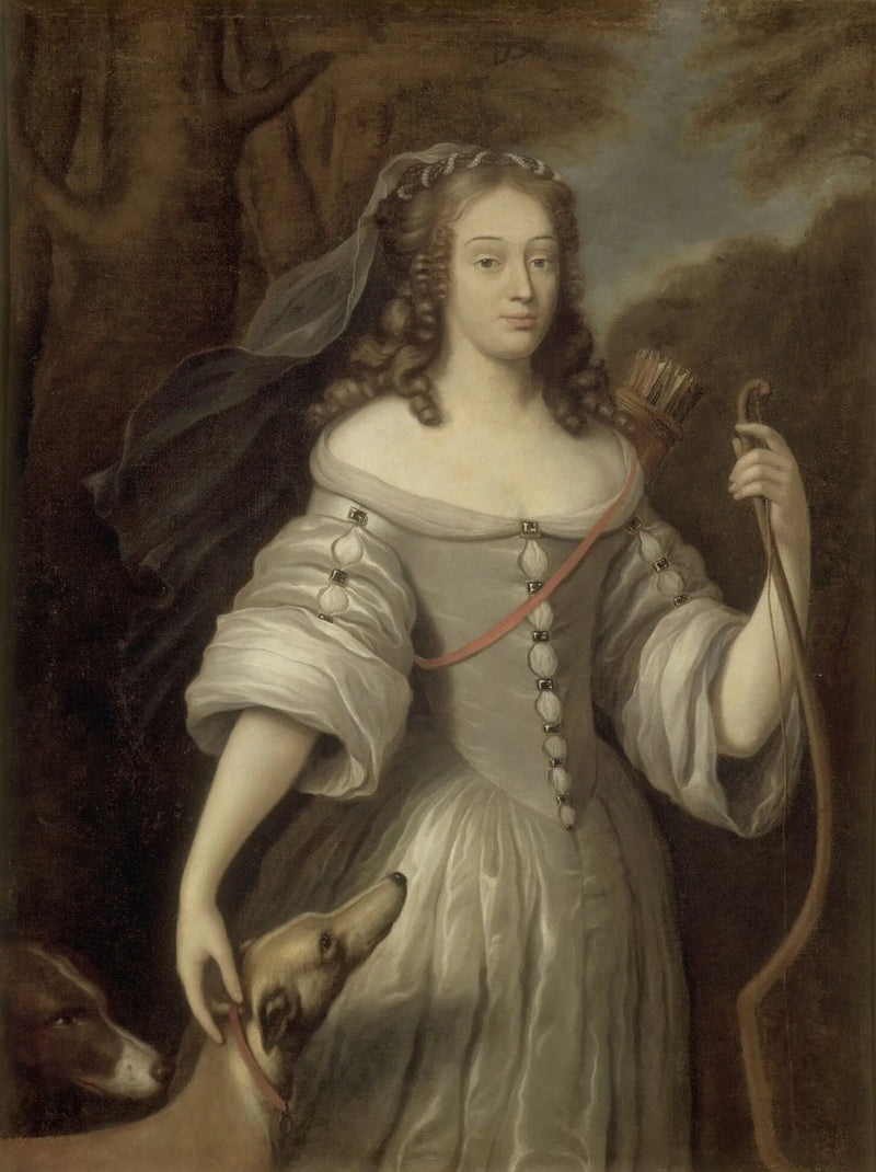 Louise-Françoise de la Baume-Le-Blanc (1644-1710), dargestellt in Gesellschaft von Diane - Claude Lefèbvre