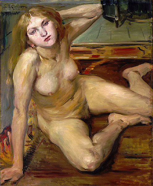 Fille nue sur un tapis - Lovis Corinth