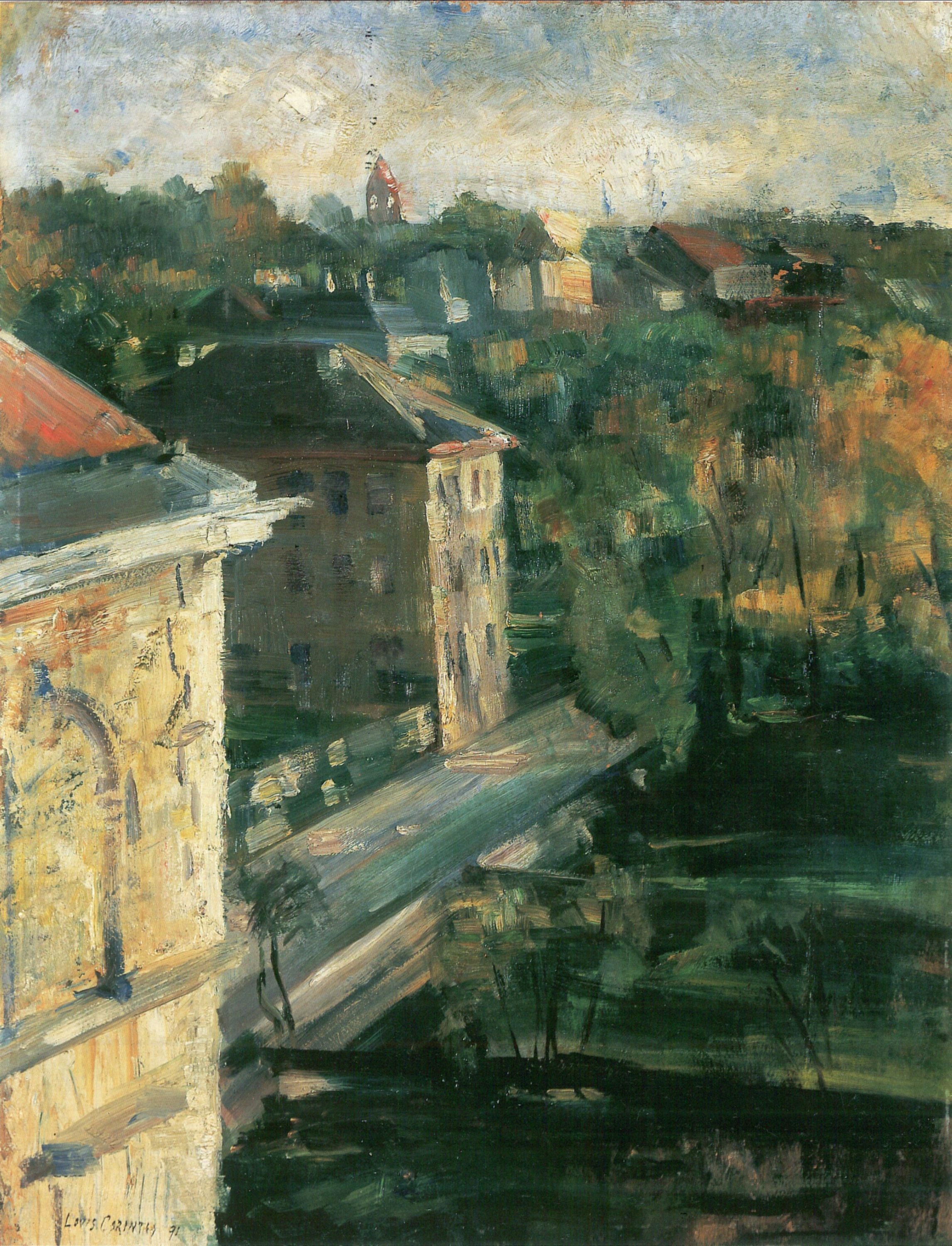 Vue depuis le studio, Schwabing" - Lovis Corinth