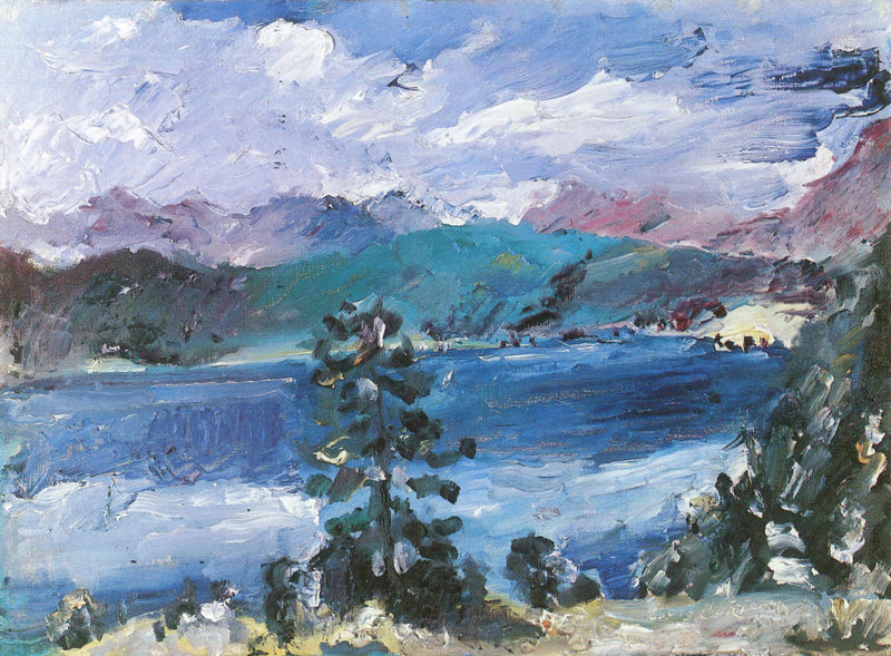 Lac Walchen avec mélèzes - Lovis Corinth