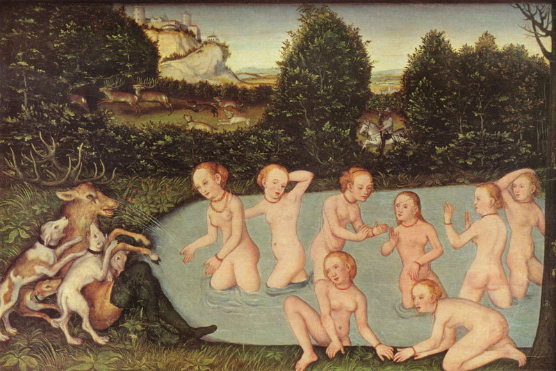 Diane und Actéon - Lucas Cranach der Ältere
