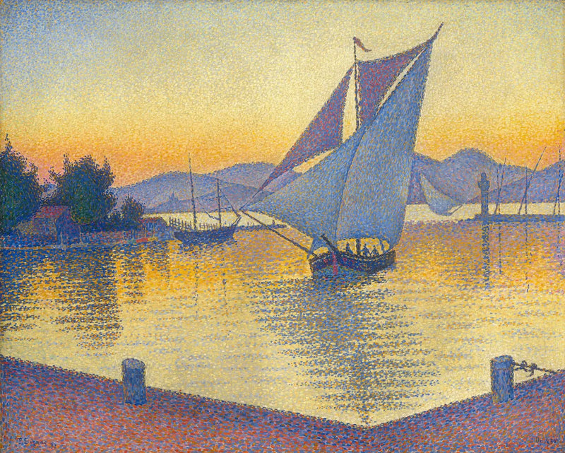 Saint-Tropez, der Hafen bei Sonnenuntergang, Opus 236 - Paul Signac