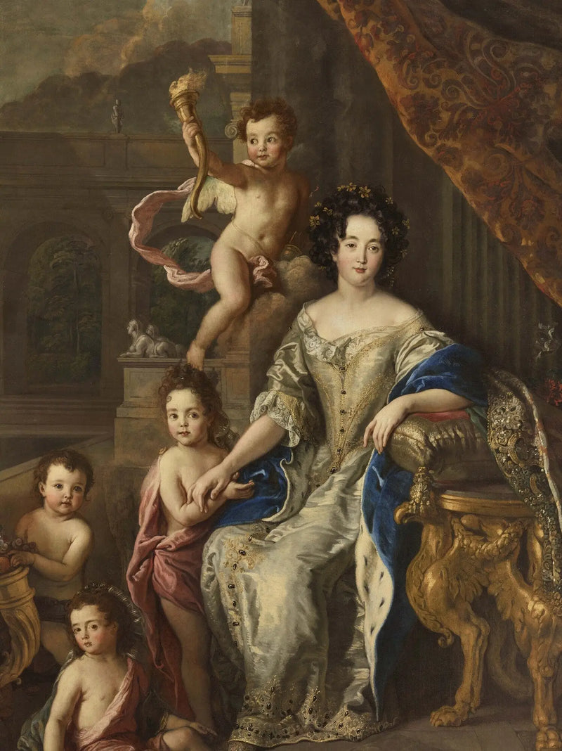 Anne von Bayern, Herzogin von Enghien und dann Prinzessin von Condé, mit ihren Kindern - Pierre Mignard