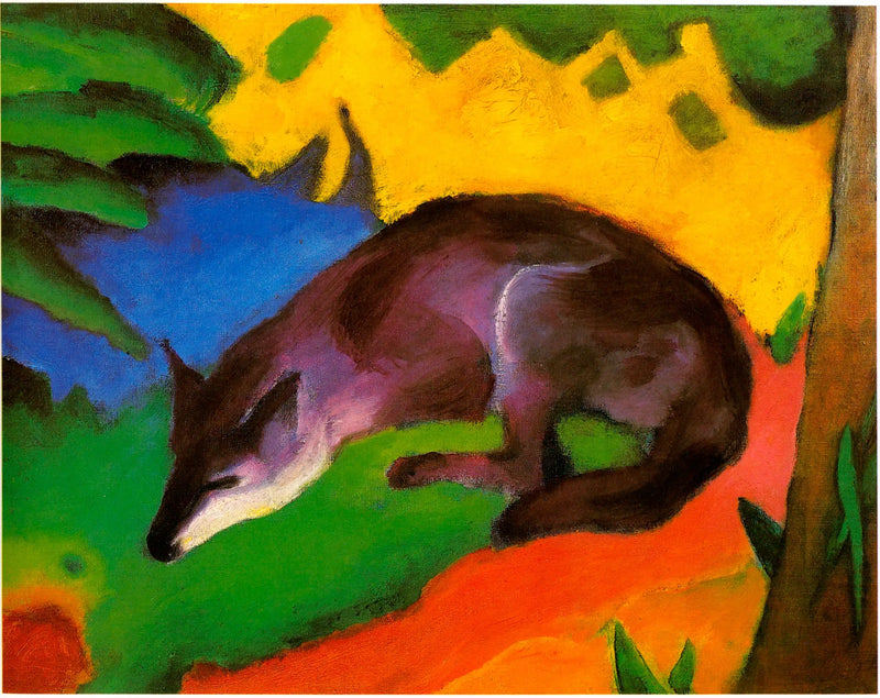Der blau-schwarze Fuchs - Franz Marc