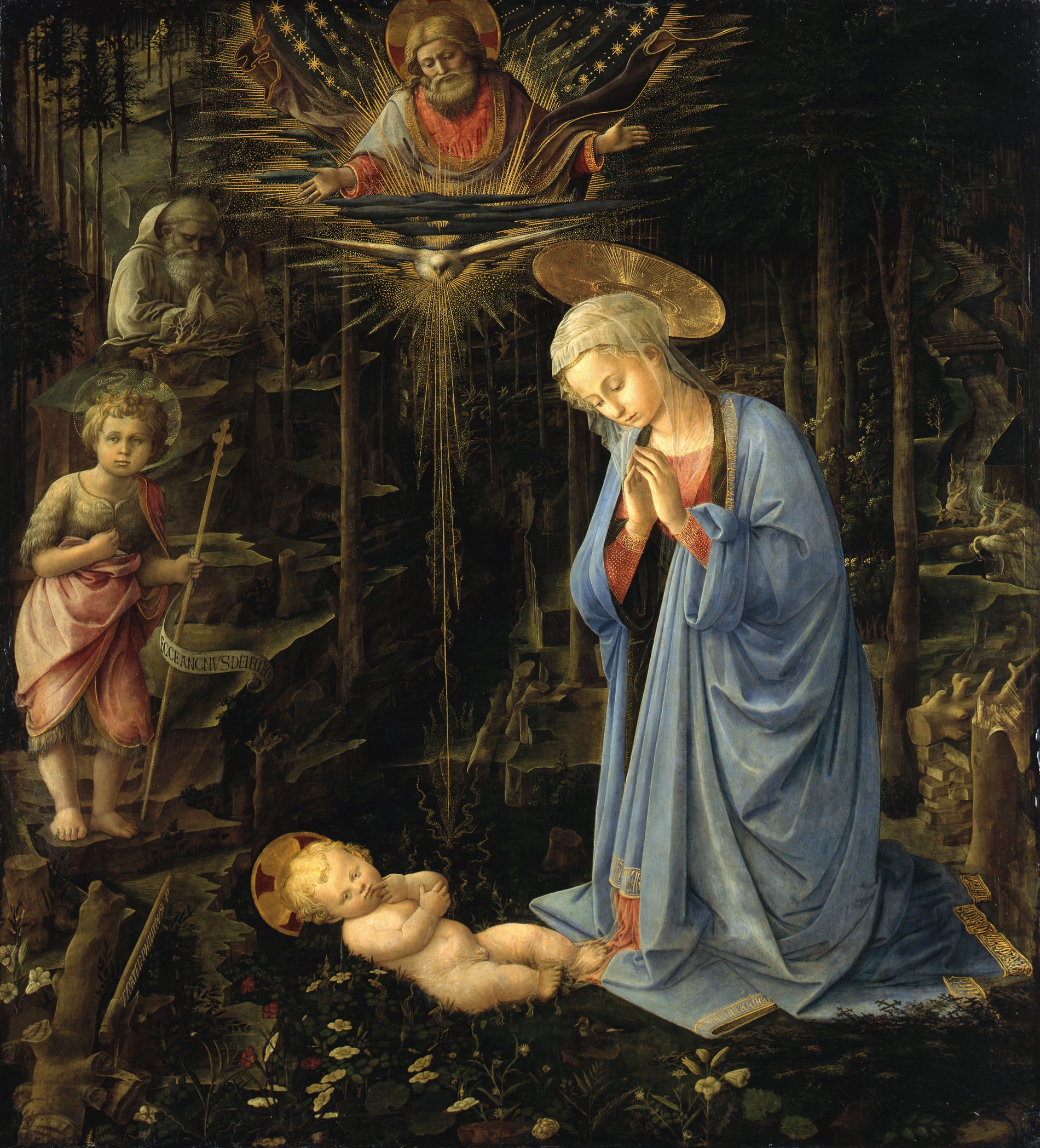 Anbetung im Wald - Fra Filippo Lippi