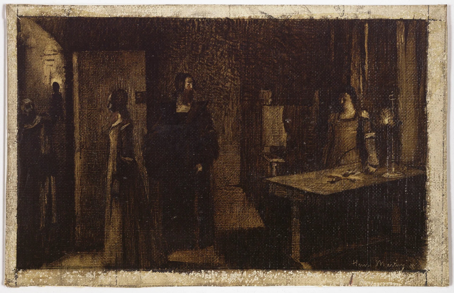 Le crucifix - Henri-Jean Guillaume Martin image 1 reproduction artisanale de tableau