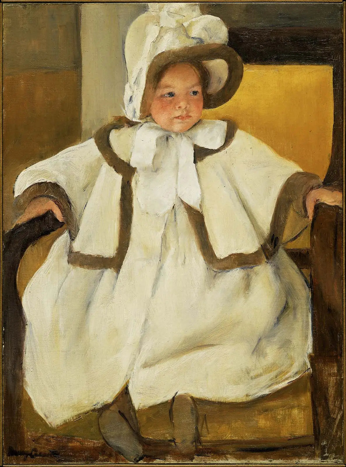 Reproduction du tableau « Ellen Mary en blouse blanche - Mary Cassatt » par Alpha Reproduction en peinture à l’huile