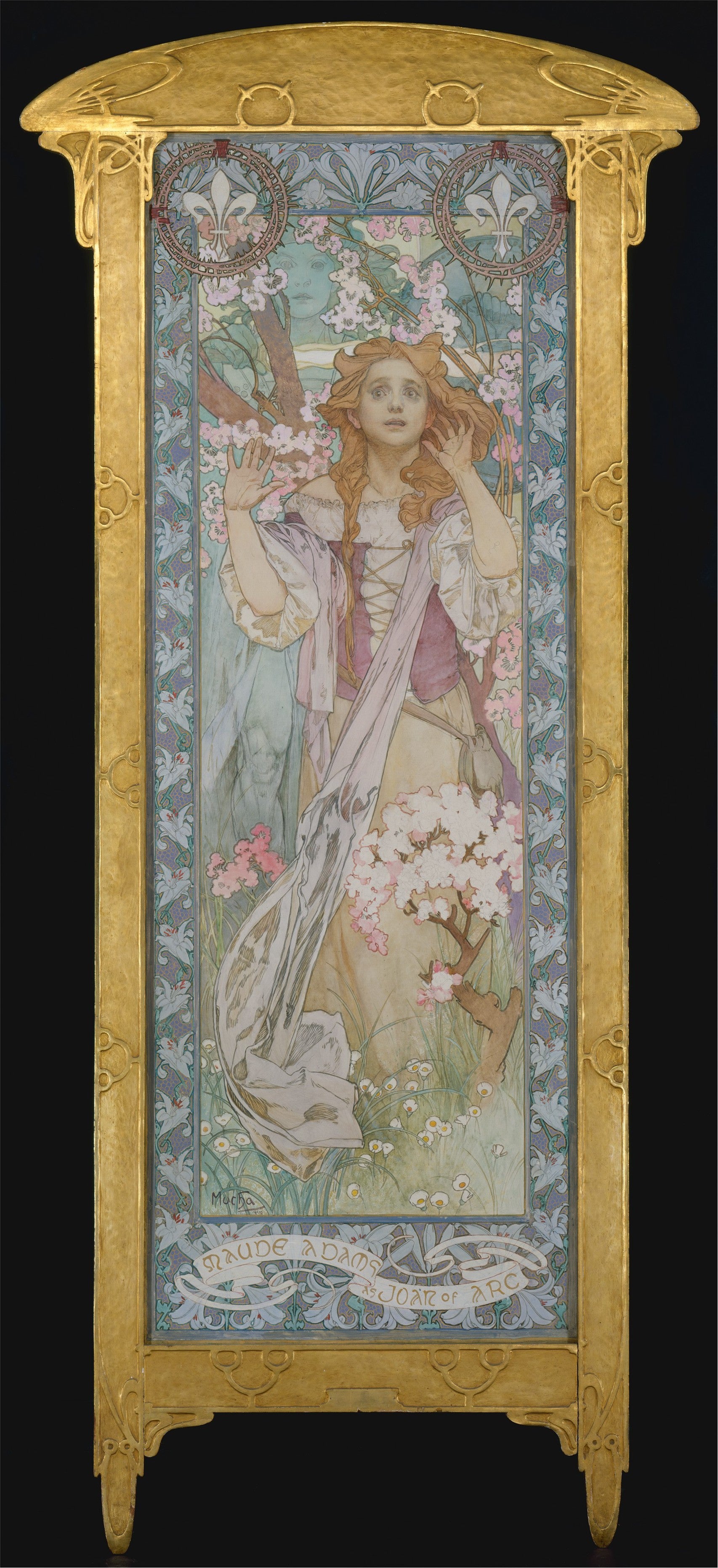 Maude Adams in der Rolle von Jeanne d'Arc - Alphonse Mucha