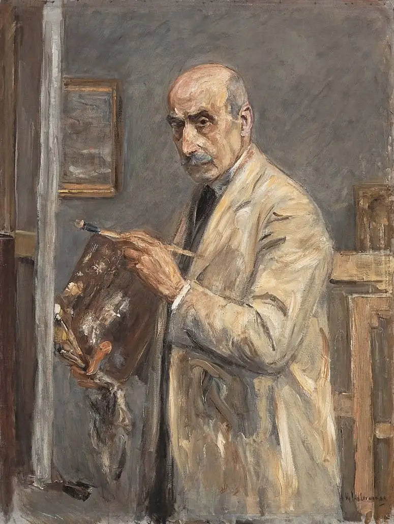 Selbstporträt im Malerkittel - Max Liebermann
