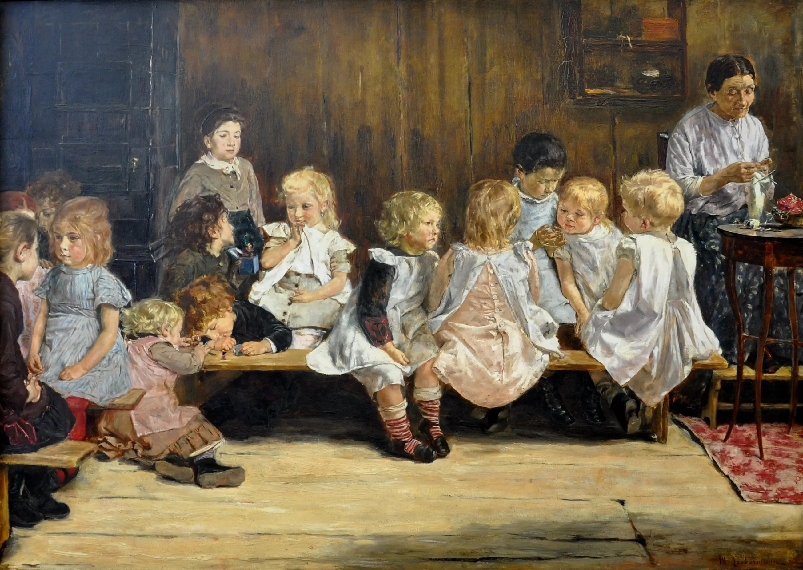 École maternelle à Amsterdam - Max Liebermann - Alpha Reproduction