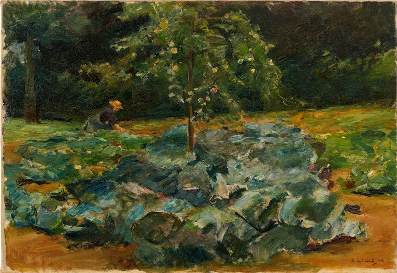 Kohlfeld im Garten von Wannsee - Max Liebermann