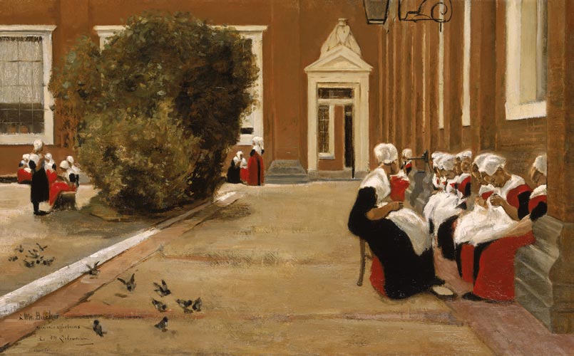 Orphelines d’Amsterdam (étude) - Max Liebermann - Alpha Reproduction