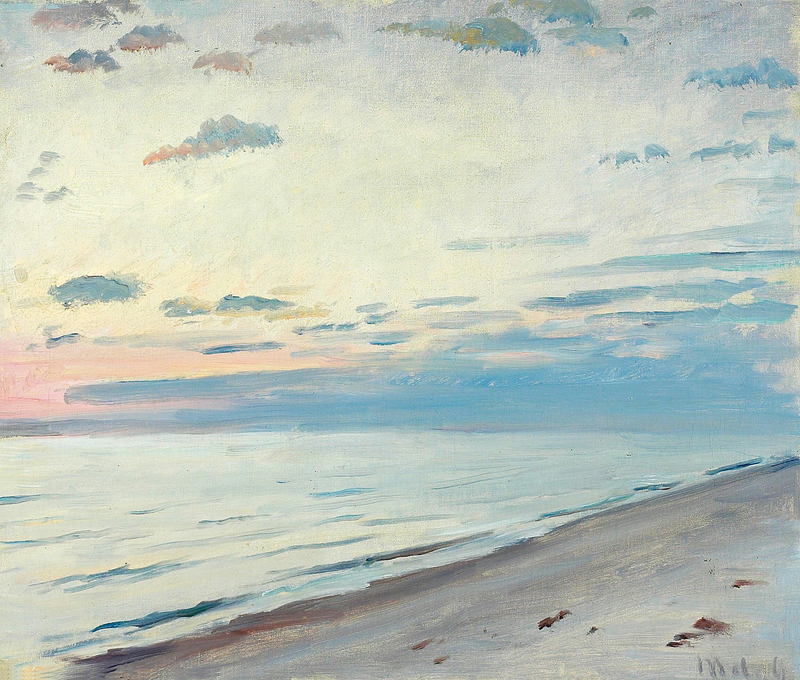 Abendlicht am Strand von Skagen. -Michael Peter Ancher
