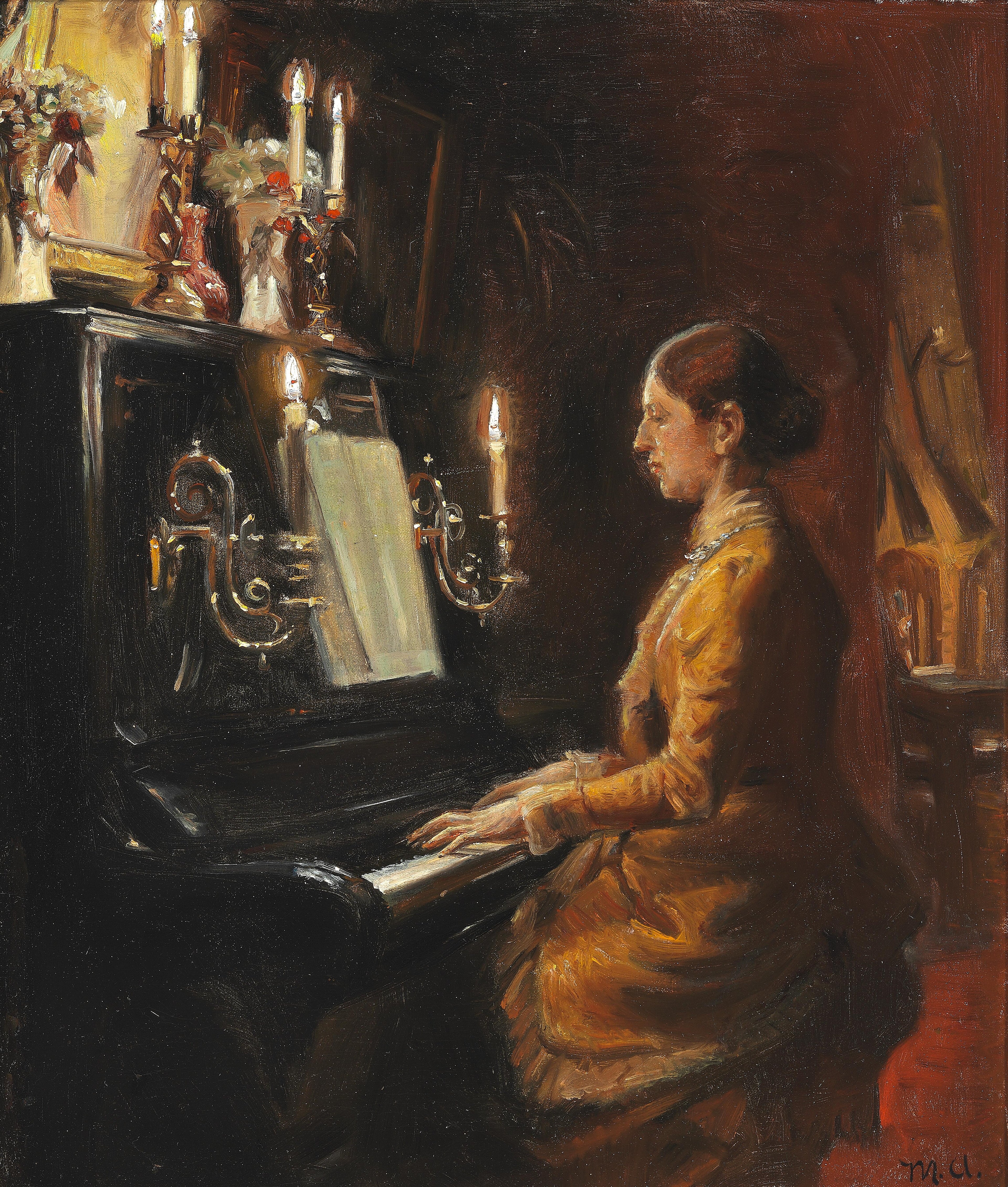 Anna au piano. - Michael Peter Ancher - Alpha Reproduction